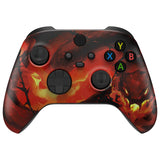 eXtremeRate Purgatory Fire Serpent Replacement Part Faceplate, Housing Shell Case for Xbox Series S & Xbox Series X Controller Accessories - Controller NOT Included - FX3T204