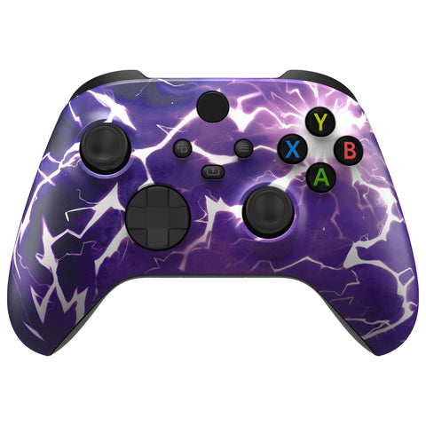 eXtremeRate Thunder Magic Replacement Part Faceplate, Housing Shell Case for Xbox Series S & Xbox Series X Controller Accessories - Controller NOT Included - FX3T208
