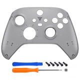 eXtremeRate Replacement Front Housing Shell for Xbox Series X Controller, Clear Black Custom Cover Faceplate for Xbox Series S Controller - Controller NOT Included - FX3M509