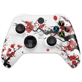 eXtremeRate Winter Blossom Replacement Part Faceplate, Housing Shell Case for Xbox Series S & Xbox Series X Controller Accessories - Controller NOT Included - FX3T201