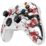 eXtremeRate Winter Blossom Replacement Part Faceplate, Housing Shell Case for Xbox Series S & Xbox Series X Controller Accessories - Controller NOT Included - FX3T201