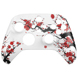 eXtremeRate Winter Blossom Replacement Part Faceplate, Housing Shell Case for Xbox Series S & Xbox Series X Controller Accessories - Controller NOT Included - FX3T201