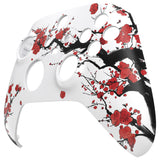eXtremeRate Winter Blossom Replacement Part Faceplate, Housing Shell Case for Xbox Series S & Xbox Series X Controller Accessories - Controller NOT Included - FX3T201