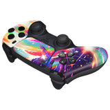 eXtremeRate Rainbow Storm Front Housing Shell Compatible with ps5 Controller BDM-010/020/030/040/050, DIY Replacement Shell Custom Touch Pad Cover Compatible with ps5 Controller - ZPFR024G3