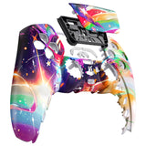 eXtremeRate Rainbow Storm Front Housing Shell Compatible with ps5 Controller BDM-010/020/030/040/050, DIY Replacement Shell Custom Touch Pad Cover Compatible with ps5 Controller - ZPFR024G3