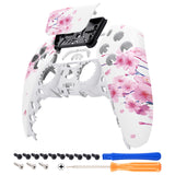 eXtremeRate Replacement Front Housing Shell with Touch Pad Cover for PS5 Controller BDM-010/020/030/040/050/060 - Cherry Blossom Whisper - ZPFT1110G4