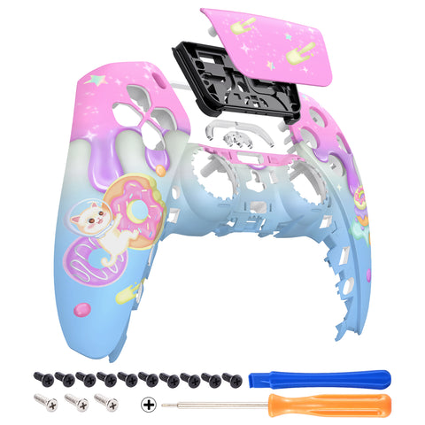 eXtremeRate Donut Odyssey Front Housing Shell Compatible with ps5 Controller BDM-010/020/030/040/050, DIY Replacement Shell Custom Touch Pad Cover Compatible with ps5 Controller - ZPFR028G3