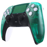 eXtremeRate Emerald Green Touchpad Front Housing Shell Compatible with ps5 Controller BDM-010/020/030/040/050, DIY Replacement Shell Custom Touch Pad Cover Compatible with ps5 Controller - ZPFM006G3