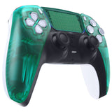 eXtremeRate Emerald Green Touchpad Front Housing Shell Compatible with ps5 Controller BDM-010/020/030/040/050, DIY Replacement Shell Custom Touch Pad Cover Compatible with ps5 Controller - ZPFM006G3