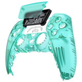 eXtremeRate Emerald Green Touchpad Front Housing Shell Compatible with ps5 Controller BDM-010/020/030/040/050, DIY Replacement Shell Custom Touch Pad Cover Compatible with ps5 Controller - ZPFM006G3