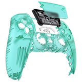 eXtremeRate Emerald Green Touchpad Front Housing Shell Compatible with ps5 Controller BDM-010/020/030/040/050, DIY Replacement Shell Custom Touch Pad Cover Compatible with ps5 Controller - ZPFM006G3