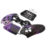 eXtremeRate Replacement Front Housing Shell with Touch Pad Cover for PS5 Controller BDM-010/020/030/040/050 - Glow in Dark - Cosmic Camo - ZPFT1109G3