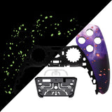 eXtremeRate Replacement Front Housing Shell with Touch Pad Cover for PS5 Controller BDM-010/020/030/040/050 - Glow in Dark - Cosmic Camo - ZPFT1109G3