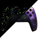 eXtremeRate Replacement Front Housing Shell with Touch Pad Cover for PS5 Controller BDM-010/020/030/040/050 - Glow in Dark - Cosmic Camo - ZPFT1109G3