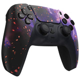 eXtremeRate Replacement Front Housing Shell with Touch Pad Cover for PS5 Controller BDM-010/020/030/040/050 - Glow in Dark - Cosmic Camo - ZPFT1109G3
