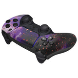 eXtremeRate Replacement Front Housing Shell with Touch Pad Cover for PS5 Controller BDM-010/020/030/040/050 - Glow in Dark - Cosmic Camo - ZPFT1109G3