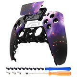 eXtremeRate Replacement Front Housing Shell with Touch Pad Cover for PS5 Controller BDM-010/020/030/040/050 - Glow in Dark - Cosmic Camo - ZPFT1109G3