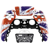 eXtremeRate Replacement Front Housing Shell with Touch Pad Cover for PS5 Controller BDM-010/020/030/040/050 - Impression UK Flag - ZPFT1054G3