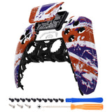 eXtremeRate Replacement Front Housing Shell with Touch Pad Cover for PS5 Controller BDM-010/020/030/040/050 - Impression UK Flag - ZPFT1054G3