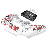 eXtremeRate Replacement Front Housing Shell with Touch Pad Cover for PS5 Controller BDM-010/020/030/040/050/060 - Winter Blossom - ZPFT1108G4
