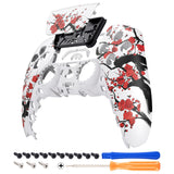 eXtremeRate Replacement Front Housing Shell with Touch Pad Cover for PS5 Controller BDM-010/020/030/040/050/060 - Winter Blossom - ZPFT1108G4
