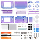 eXtremeRate Gradient Translucent Bluebell Replacement Full Housing Shell for Nintendo DS Lite, Custom Handheld Console Case Cover with Buttons, Screen Lens for Nintendo DS Lite NDSL - Console NOT Included - DSLP3008