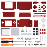 eXtremeRate Scarlet Red Replacement Full Housing Shell for Nintendo DS Lite, Custom Handheld Console Case Cover with Buttons, Screen Lens for Nintendo DS Lite NDSL - Console NOT Included - DSLP3004