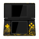 eXtremeRate The Great GOLDEN Wave Off Kanagawa - Black Replacement Full Housing Shell for Nintendo DS Lite, Custom Handheld Console Case Cover with Buttons, Screen Lens for Nintendo DS Lite NDSL - Console NOT Included - DSLT1002