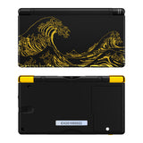 eXtremeRate The Great GOLDEN Wave Off Kanagawa - Black Replacement Full Housing Shell for Nintendo DS Lite, Custom Handheld Console Case Cover with Buttons, Screen Lens for Nintendo DS Lite NDSL - Console NOT Included - DSLT1002