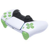 eXtremeRate Replacement Full Set Buttons for PS5 Controller BDM-030/040/050/060 - Clear Light Green - JPF1048G3