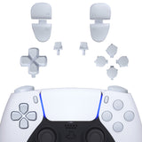 eXtremeRate Replacement D-pad R1 L1 R2 L2 Triggers Share Options Face Buttons, Original White Full Set Buttons Compatible with ps5 Controller BDM-030/040 - Controller NOT Included - JPF3025G3