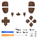 eXtremeRate Replacement D-pad R1 L1 R2 L2 Triggers Share Options Home Face Buttons Compatible with ps5 Edge Controller, Wood Grain Full Set Buttons Compatible with ps5 Edge Controller - JXTEGS001