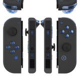 eXtremeRate Replacement ABXY Direction Keys SR SL L R ZR ZL Trigger Buttons, Full Set Buttons for NS Switch JoyCon & OLED JoyCon - Crystal Clear Light Blue - AJ240