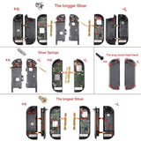 eXtremeRate Replacement ABXY Direction Keys SR SL L R ZR ZL Trigger Buttons, Full Set Buttons for NS Switch JoyCon & OLED JoyCon - Crystal Clear Light Blue - AJ240