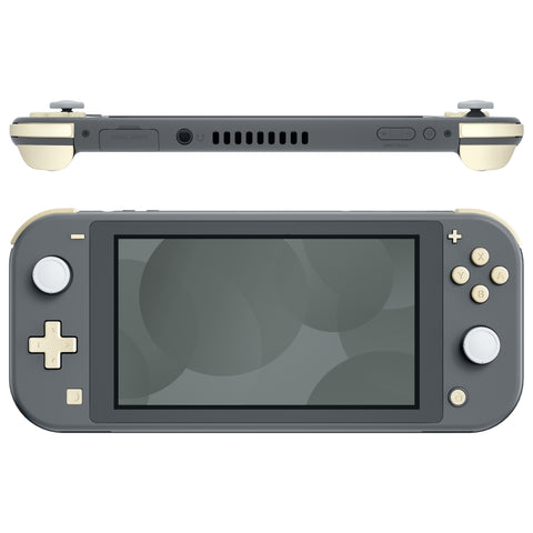 eXtremeRate Antique Yellow Replacement ABXY Home Capture Plus Minus Keys Dpad L R ZL ZR Trigger for NS Switch Lite, Full Set Buttons Repair Kits with Tools for NS Switch Lite - HL545