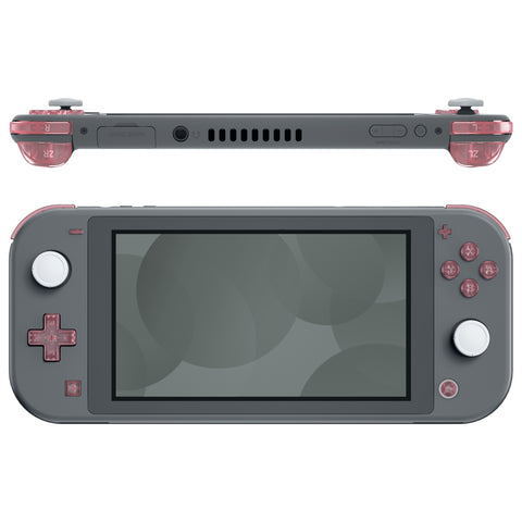 eXtremeRate Cherry Pink Replacement ABXY Home Capture Plus Minus Keys Dpad L R ZL ZR Trigger for NS Switch Lite, Full Set Buttons Repair Kits with Tools for NS Switch Lite - HL411