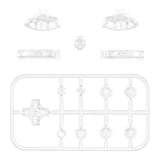 eXtremeRate Clear Replacement ABXY Home Capture Plus Minus Keys Dpad L R ZL ZR Trigger for NS Switch Lite, Full Set Buttons Repair Kits with Tools for NS Switch Lite - HL406