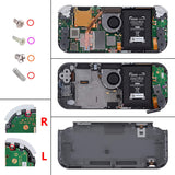 eXtremeRate Clear Replacement ABXY Home Capture Plus Minus Keys Dpad L R ZL ZR Trigger for NS Switch Lite, Full Set Buttons Repair Kits with Tools for NS Switch Lite - HL406