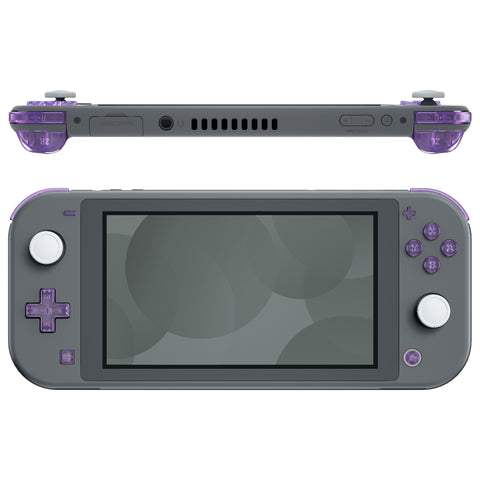 eXtremeRate Clear Atomic Purple Replacement ABXY Home Capture Plus Minus Keys Dpad L R ZL ZR Trigger for NS Switch Lite, Full Set Buttons Repair Kits with Tools for NS Switch Lite - HL408