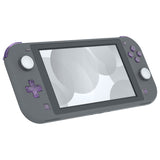 eXtremeRate Clear Atomic Purple Replacement ABXY Home Capture Plus Minus Keys Dpad L R ZL ZR Trigger for NS Switch Lite, Full Set Buttons Repair Kits with Tools for NS Switch Lite - HL408