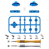 eXtremeRate Clear Blue Replacement ABXY Home Capture Plus Minus Keys Dpad L R ZL ZR Trigger for NS Switch Lite, Full Set Buttons Repair Kits with Tools for NS Switch Lite - HL410