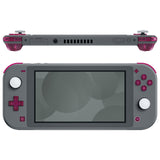 eXtremeRate Clear Candy Pink Replacement ABXY Home Capture Plus Minus Keys Dpad L R ZL ZR Trigger for NS Switch Lite, Full Set Buttons Repair Kits with Tools for NS Switch Lite - HL414