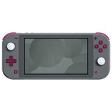 eXtremeRate Clear Candy Pink Replacement ABXY Home Capture Plus Minus Keys Dpad L R ZL ZR Trigger for NS Switch Lite, Full Set Buttons Repair Kits with Tools for NS Switch Lite - HL414