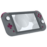 eXtremeRate Clear Candy Pink Replacement ABXY Home Capture Plus Minus Keys Dpad L R ZL ZR Trigger for NS Switch Lite, Full Set Buttons Repair Kits with Tools for NS Switch Lite - HL414