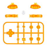 eXtremeRate Clear Orange Replacement ABXY Home Capture Plus Minus Keys Dpad L R ZL ZR Trigger for NS Switch Lite, Full Set Buttons Repair Kits with Tools for NS Switch Lite - HL413