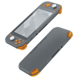 eXtremeRate Clear Orange Replacement ABXY Home Capture Plus Minus Keys Dpad L R ZL ZR Trigger for NS Switch Lite, Full Set Buttons Repair Kits with Tools for NS Switch Lite - HL413