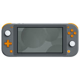 eXtremeRate Clear Orange Replacement ABXY Home Capture Plus Minus Keys Dpad L R ZL ZR Trigger for NS Switch Lite, Full Set Buttons Repair Kits with Tools for NS Switch Lite - HL413