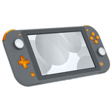 eXtremeRate Clear Orange Replacement ABXY Home Capture Plus Minus Keys Dpad L R ZL ZR Trigger for NS Switch Lite, Full Set Buttons Repair Kits with Tools for NS Switch Lite - HL413