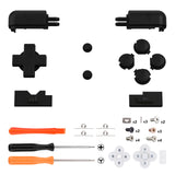 eXtremeRate Black Replacement Full Set Buttons for Nintendo DS Lite Handheld Console, Custom D-pad A B X Y Start Select R L Power Volume Keys for Nintendo DS Lite NDSL - Console NOT Included - DSLJ1002