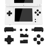 eXtremeRate Black Replacement Full Set Buttons for Nintendo DS Lite Handheld Console, Custom D-pad A B X Y Start Select R L Power Volume Keys for Nintendo DS Lite NDSL - Console NOT Included - DSLJ1002